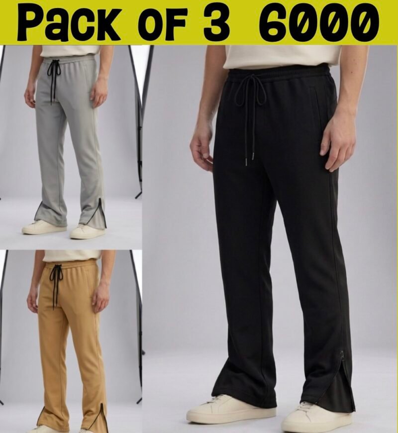 Trouser Pant – Pack of 3 | Camel, Grey & Black